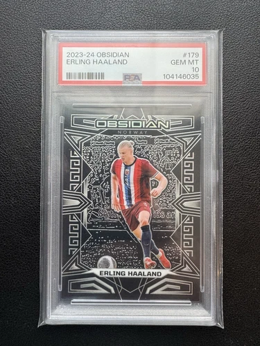 2023-24 Panini Obsidian Erling Haaland 90/120 PSA 10 Gem Mint Pop 2