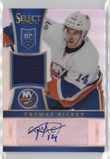 2013-14 Panini Select Rookie Jersey Silver Prizm /99 Thomas Hickey #256 Auto 3b8