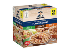 Quaker Oats Instant Oatmeal, Variety Pack, 52 count