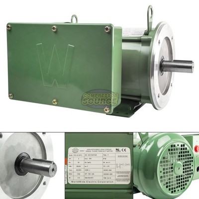 5 HP Farm Duty Single Phase Electric Motor C-Face 1800 RPM 184TC TEFC 208-230V