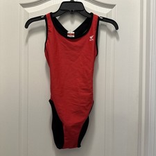 TYR One Piece Swimsuit Reversible Racer Back Size 34 Red Black New