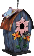 Metal Bird Houses for outside Hanging,Wild Bird House Outdoor, Decorative Birdho