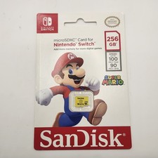 SanDisk 256GB microSDXC Card Yellow Super Mario Edition for Nintendo Switch