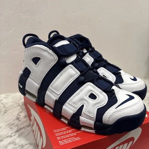 Men's 11 - Nike Air More Uptempo 96 Olympic Navy Blue Shoes FQ8182-100 2024