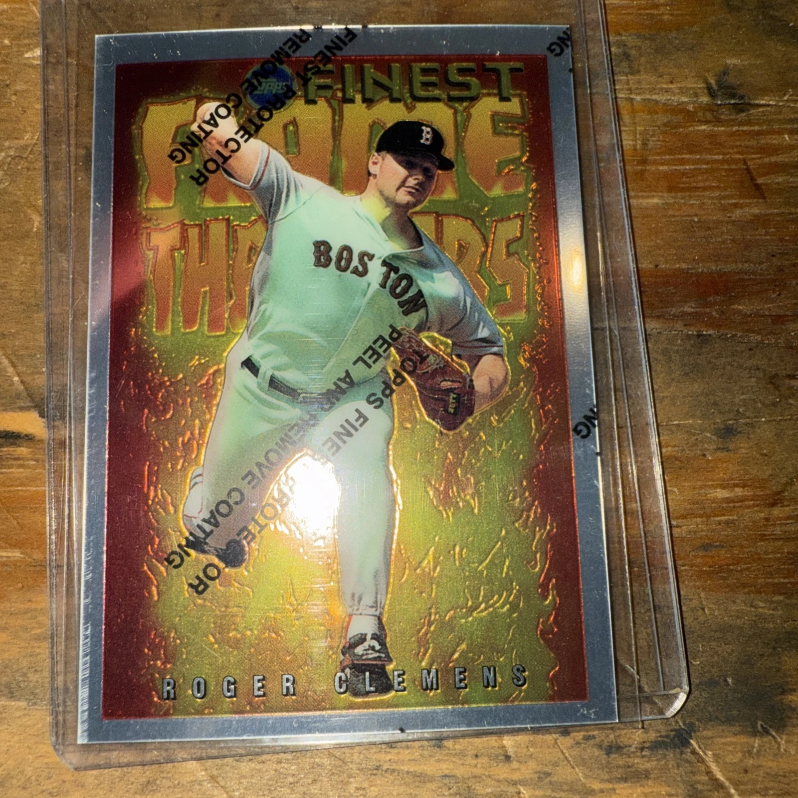 1995 Topps Finest Flame Throwers Roger Clemens #FT2