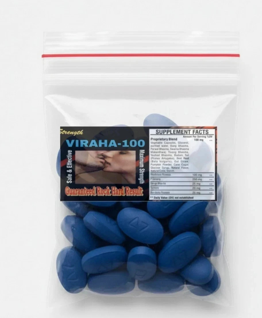 30 pills VIRAHA Blue Male Pillz for Extreme Male Enhancement both Sex rcd 100
