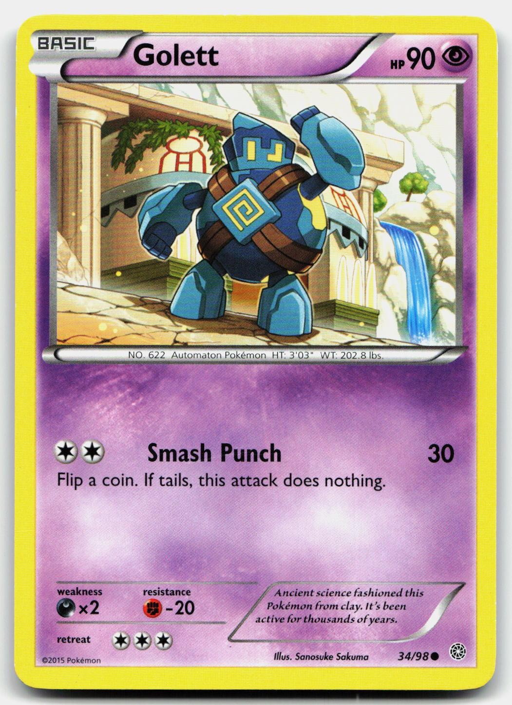GOLETT 34/98 COMMON ANCIENT ORIGINS POKEMON MP