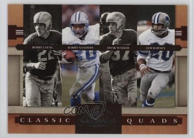 2008 Donruss Classics Classic Quads Barry Sanders Bobby Layne Doak Walker ak5