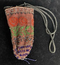 Antique Victorian Era Purse Beaded/Drawstring/Reticule/Pouch