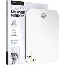 Fogless Shower Mirror for Shaving   Anti-Fog Acrylic Mirror with Razor Holder...