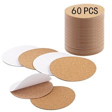 Self Adhesive Cork for Coasters Bulk,Coaster Bottoms Self Adhesive,Round9530