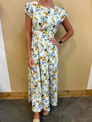 In Loom, Danielle Open Back Floral Maxi Dress, Medium
