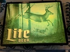 RARE Vintage 1990 Miller LITE Beer Deer Hunt In Motion Bar Light Sign