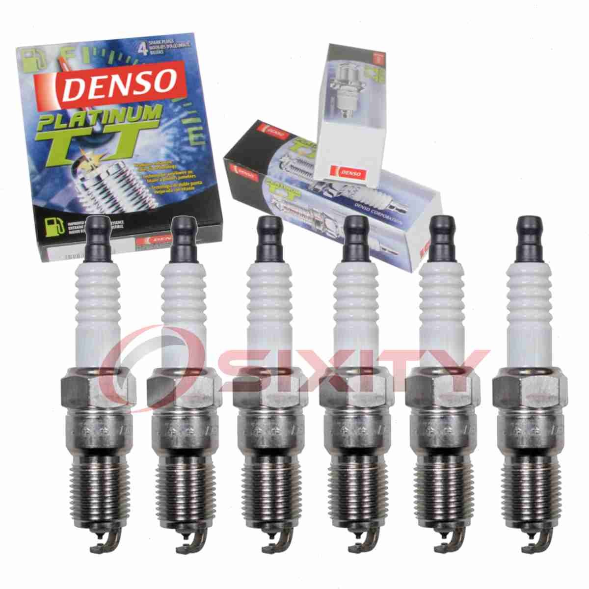 6 pc Denso Platinum TT Spark Plugs for 2003 Ford E-150 Ignition Secondary  aj