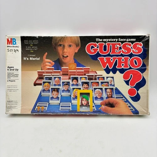 VINTAGE Guess Who COMPLETE Milton Bradley 1987 Classic Board Game 90s Kids