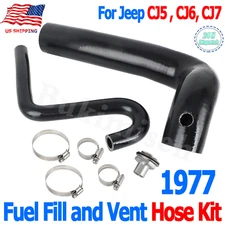 For 1977 Jeep CJ5 CJ6 CJ7 15 Gallon Tank Fuel Fill and Vent Hose Kit 5354760 US