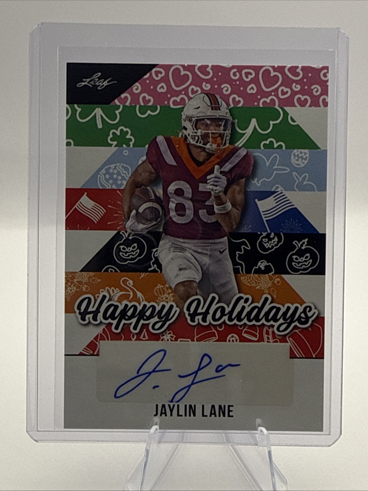 2025 Leaf Holiday Jaylin Lane #BA-JL2 (AU RC) Rookie Autograph