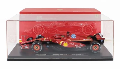BURAGO 1/18 FERRARI F1 SF24 LECLERC MONZA GP 2024 VITRINE MODÈLE STATIQUE - Photo 1/4