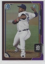 2015 Bowman Chrome Prospects Purple Refractor 195/250 Jose Valdez #BCP139 e5d