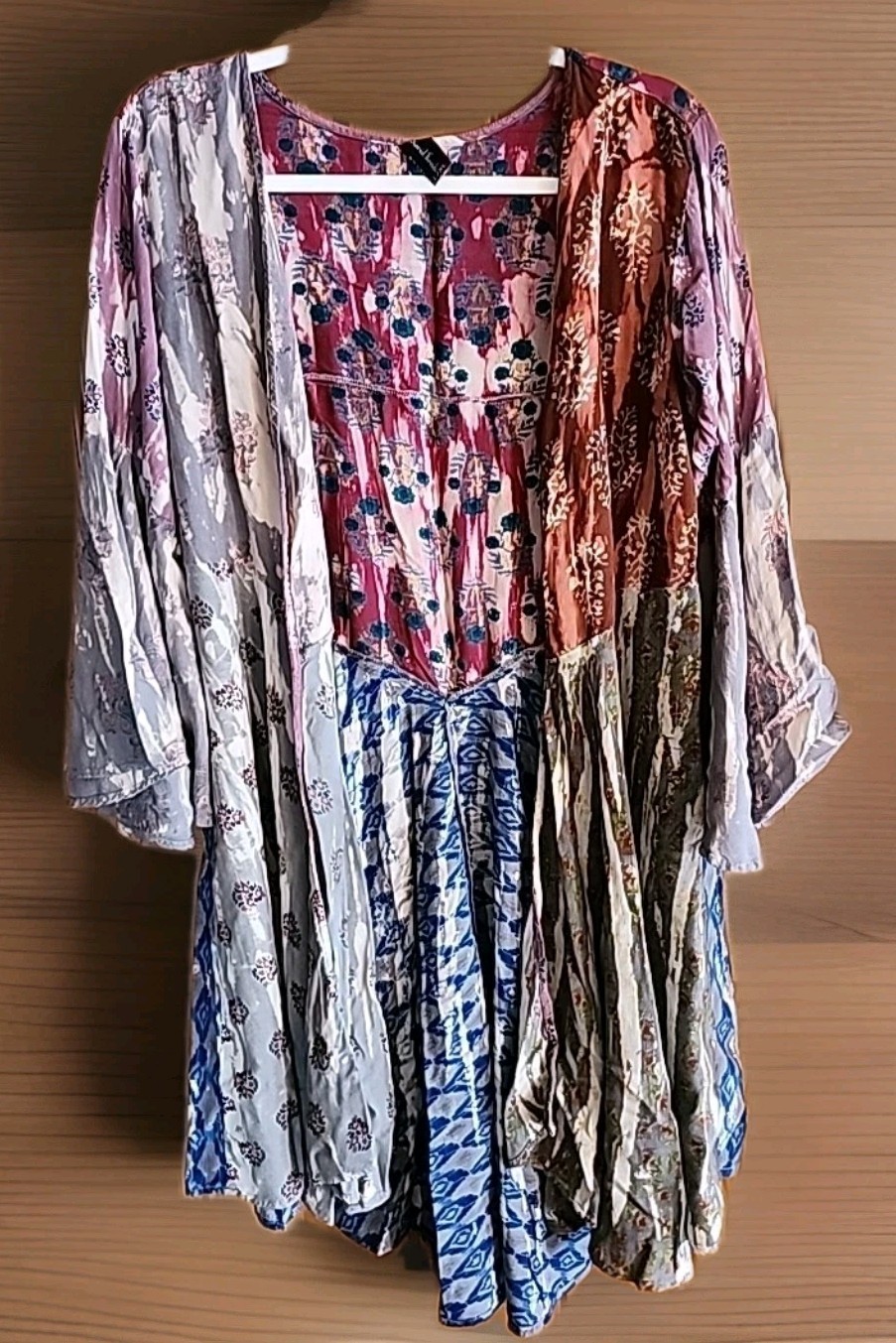 Sacred Threads Women's Large Patchwork Open Cardi… - image 1