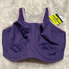 Wacoal 34I Sports Bra Purple Simone Maximum Support 855170 Underwire NEW 78