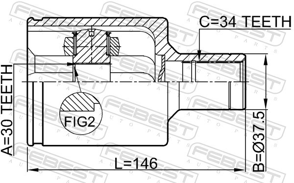 Fits FEBEST 1611-210LH INTERNAL CRANK JOINT LEFT MERCEDES BENZ E-CLAS ⭐UK Stock⭐