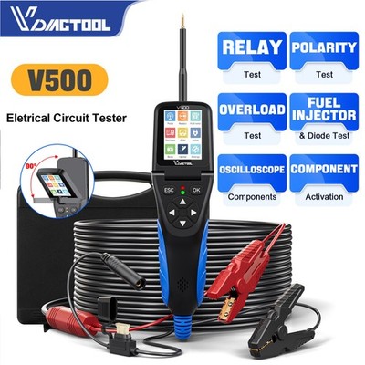 VDIAGTOOL V500 Autoelektrik-Tester mit Stromkreisprüfung und Oszilloskop