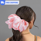 XXL Extra Large Scrunchies Hair Band Satin Silk Fabric Elastic Bobble WHOLESALE