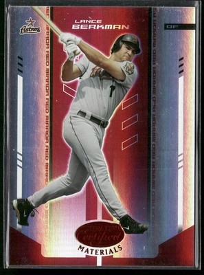 2004 Leaf Certified Materials #120 Lance Berkman Mirror Red #/100 Astros