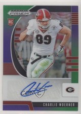 2020 Prizm Draft Picks Rookies Purple & Green 117/199 Charlie Woerner Auto 05l6