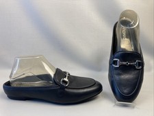 Vionic Adeline Women's Slip-on Mule Loafers Size 8 Black Leather Flat Shoes EUC