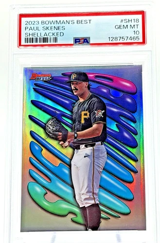 Paul Skenes 2023 Bowman’s Best Shellacked Refractor #SH-18 RC PSA 10 GEM MINT