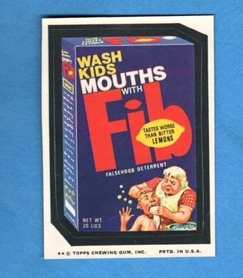 WACKY PACKAGES 1974 11th SERIES 11 FIB DETERGENT NMMT/MINT