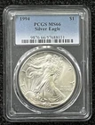 1994 American Silver Eagle PCGS MS66: Key Date 1 Oz Fine Silver Graded 03/2026