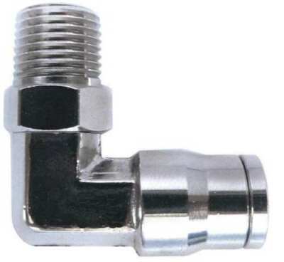 ZORO SELECT 22FR85 1/4'' Tube x 1/8'' MNPT Nickel Brass 90 Degree Elbow (S6P)