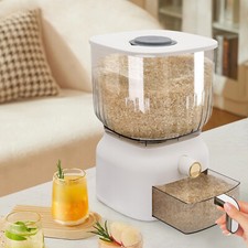 22Lbs Rice Dispenser Large Sealed Grain Stora...