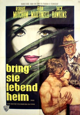 Robert Mitchum in BRING SIE LEBEND HEIM Originalplakat EA von 1963