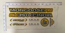 Mongoose Pro Sticker Decals (Grey Silver, Black, Yellow) - Die Cut 