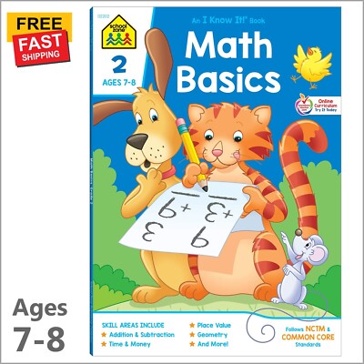 2nd Grade Math Workbook Addition Subtraction Time Money Place Value Fact & more