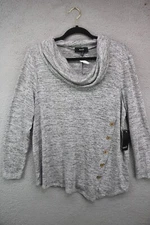 Naif 3/4 Sleeve Cowl Neck Tunic-Size 1X-New with Tags-Very Soft