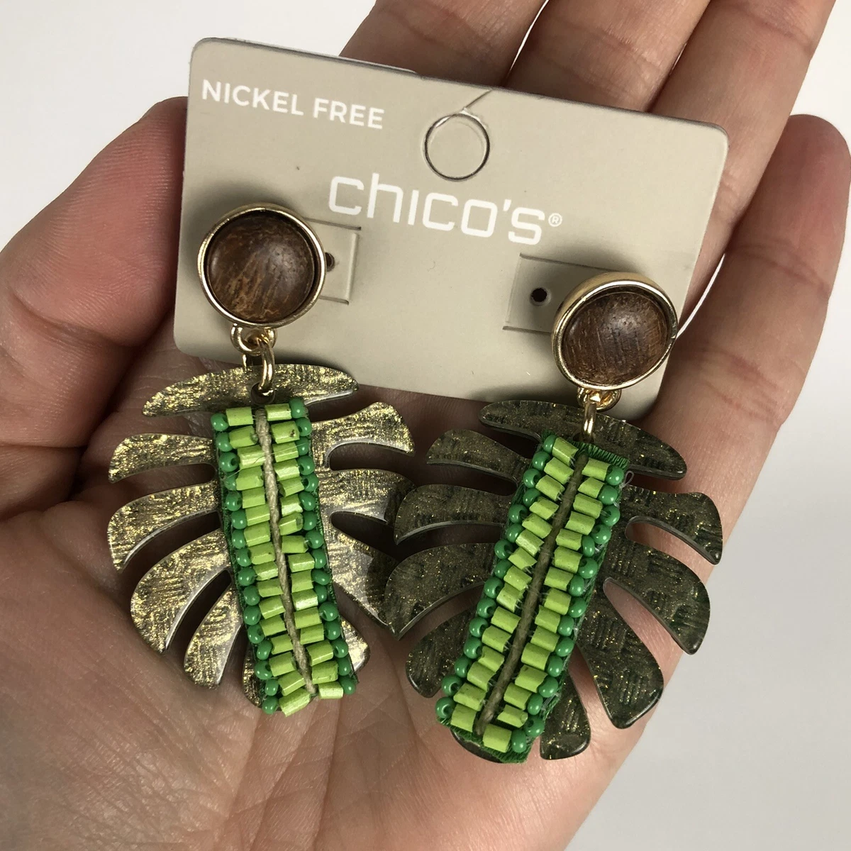 Green leaf hotsell earrings