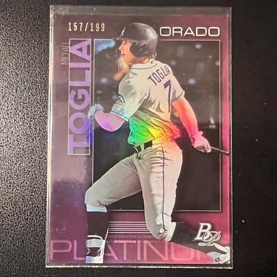 2020 Bowman Platinum MICHAEL TOGLIA #/199 #TOP-83 Purple Team Color Match