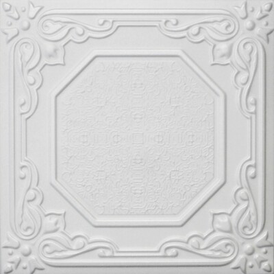 R32W LISBONA WHITE STYROFOAM GLUE UP TEXTURE 20x20 CEILING TILES