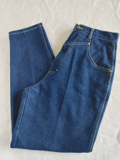 Vintage Gitano Misses' High Waist Dark Wash Tapered Fitted Creased Jeans Size 8