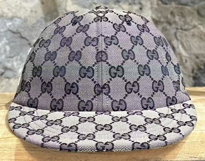 GUCCI 'GG Logo 25 Patch Jacquard' Cotton Canvas Baseball Cap GUCCI 'GG Logo 25 Patch Jacquard' Cotton Canvas Baseball Cap