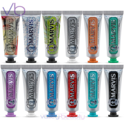 MARVIS Travel Toothpaste | Anise Mint, Whitening, Licorice, Aquatic, Matcha Tea