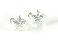 Seestern Silber Damen Ohrstecker Kids Style Ohrringe Paar Deluxe Ø 13Mm