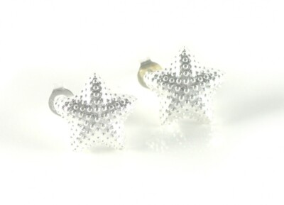 Seestern Silber Damen Ohrstecker Kids Style Ohrringe Paar Deluxe Ø 13mm