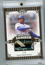 2022 Leaf Lumber GARY SHEFFIELD  Game Used Lumber Bat Barrel 1/6