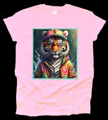 Tiger niedlicher tragender Hoodie T-Shirt hochwertig Junge Mädchen MESSAGE ME THE GRÖSSE UK
